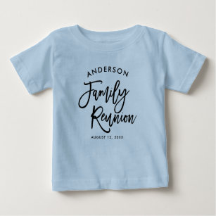 Camiseta Para Bebê Reunião de família moderna do texto