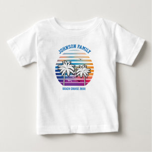 Camiseta Para Bebê Reunião de Família na Praia Cruzeiro Personalizado