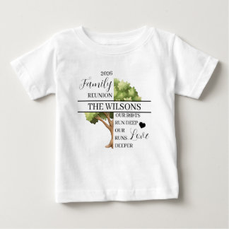 Camiseta Para Bebê Reunião Familiar Raiz e Amor Profundo