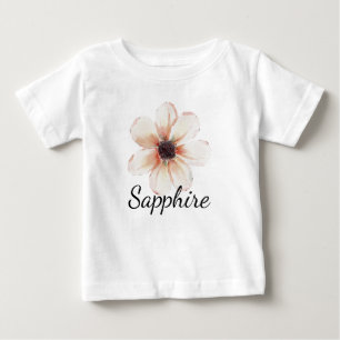Camiseta Para Bebê Revelação do Nome Safira Bebês Meninas Recém-Nasci