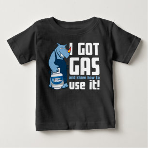 Camiseta Para Bebê Rhino Azul "Eu Tenho Gás"