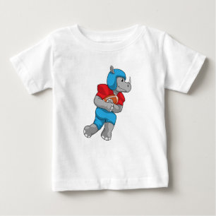 Camiseta Para Bebê Rhino no Futebol