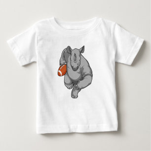Camiseta Para Bebê Rhino no Futebol