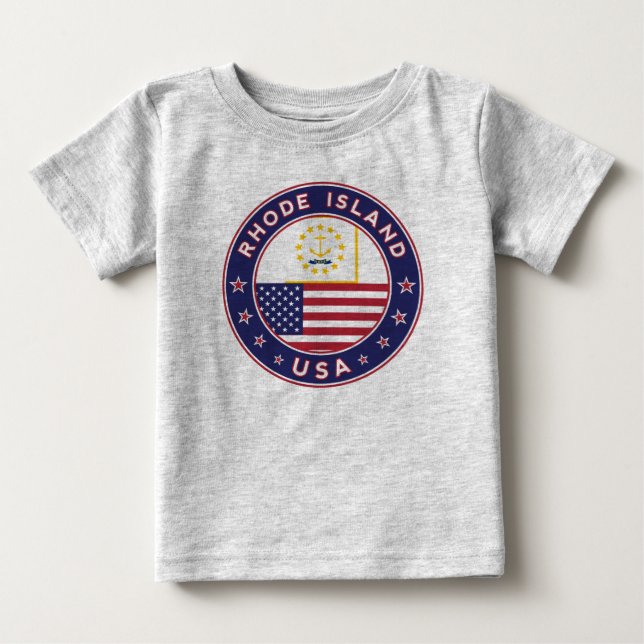 Camiseta Para Bebê Rhode Island (Frente)