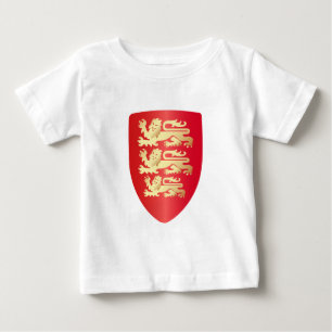Camiseta Para Bebê Richard o Escudo do Coração do Leão em vermelho