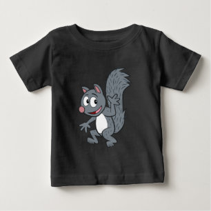 Camiseta Para Bebê Rick Ranger   Onda de esquilo de Cinza
