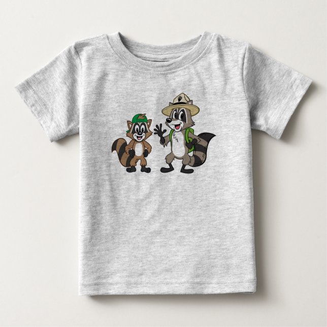 Camiseta Para Bebê Rick & Ricky da guarda florestal do rick | da (Frente)
