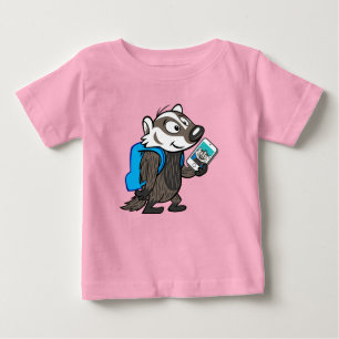 Camiseta Para Bebê Ricky Raccoon Boomer Badger Selfie