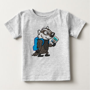 Camiseta Para Bebê Ricky Raccoon Boomer Badger Selfie