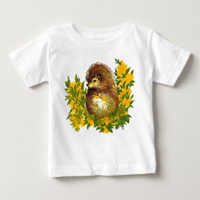 Camiseta Para Bebê Rico Cachorro Aquarela Projetada Criança T-Shirt (Frente)
