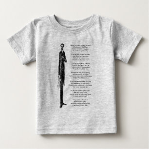 Camiseta Para Bebê Rima bonito alta do vintage do presidente Abraham