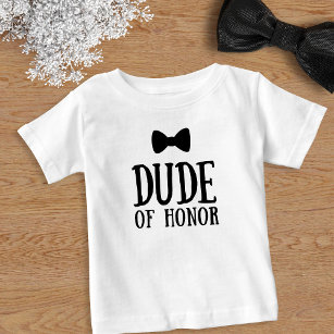Camiseta Para Bebê Ring Bearer Bridal Party Wedding Dude Honra