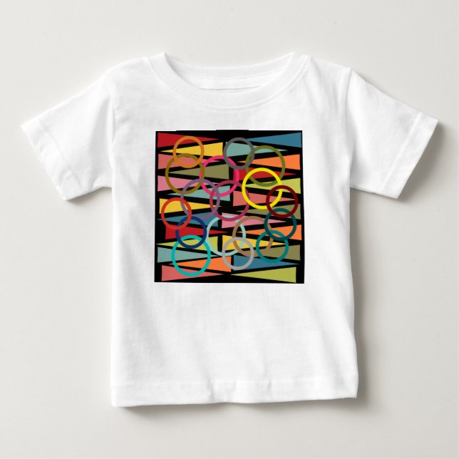 Camiseta Para Bebê Rings and Triangles  (Frente)
