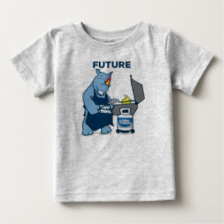 Camiseta Para Bebê Rino azul "Futuro Griller"