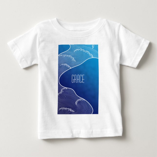 Camiseta Para Bebê rio azul (Frente)