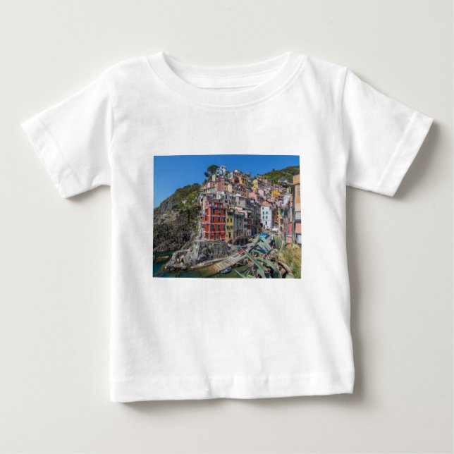 Camiseta Para Bebê Riomaggiore Cinque Terre Liguria Itália (Frente)