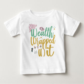 Camiseta Para Bebê Riqueza embalada em Wit