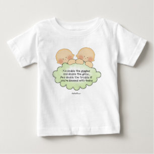 Camiseta Para Bebê Risos gêmeos