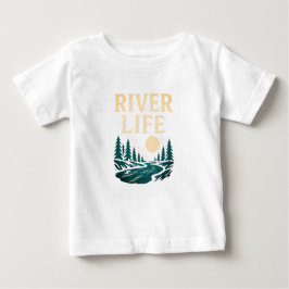 Camiseta Para Bebê River Is Life T-Shirt - Natureza Inspirada