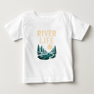 Camiseta Para Bebê River Is Life T-Shirt - Natureza Inspirada