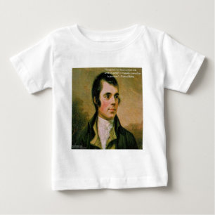 Camiseta Para Bebê Robert Burns & Citação Famosa de Suspeita