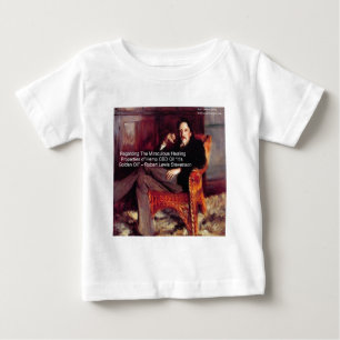 Camiseta Para Bebê Robert Louis Stevenson & Citação CBD é Óleo Dourad