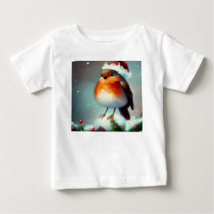 Camiseta Para Bebê Robin Natal 1
