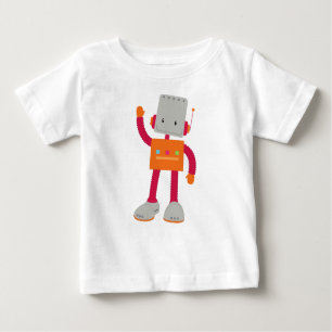 Camiseta Para Bebê Robô Bonito, Robô Bobo, Robô Engraçado, Robótica R