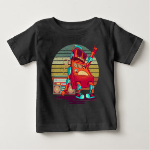 Camiseta Para Bebê Robô dançante