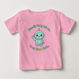 Camiseta Para Bebê Robô de Algodão Divertido