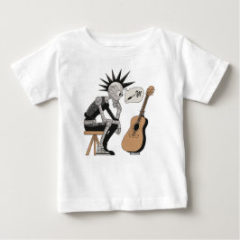 Camiseta Para Bebê Robô de Música Confuso