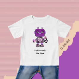 Camiseta Para Bebê Robô fashion