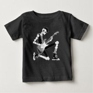Camiseta Para Bebê Robô Guitarista