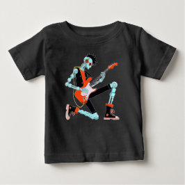 Camiseta Para Bebê Robô Guitarista