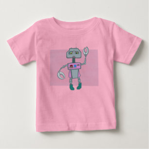 Camiseta Para Bebê Robô (Mulher) Bebê