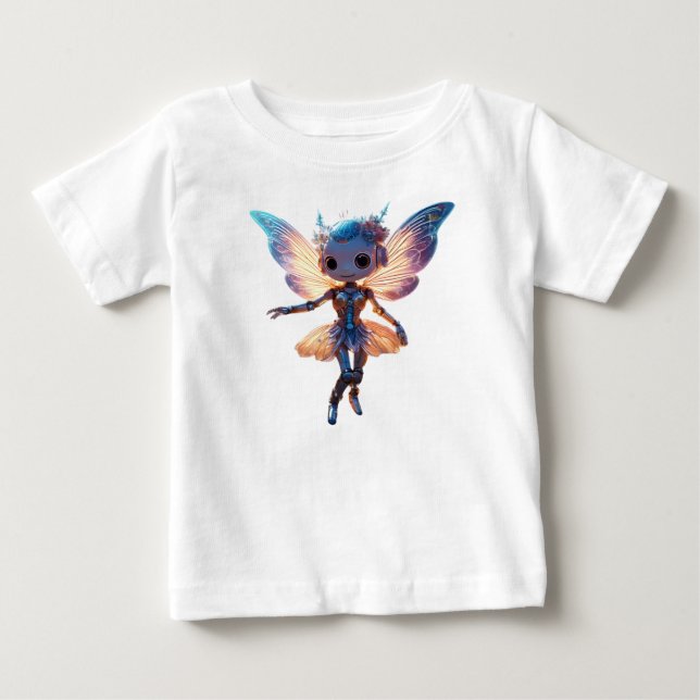 Camiseta Para Bebê Robô Pixie Bailarina Fofa Dançando (Frente)