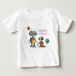 Camiseta Para Bebê Robôs de "Filho do Papai" design