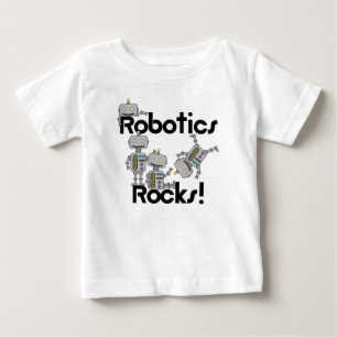 Camiseta Para Bebê Robotics Rocks