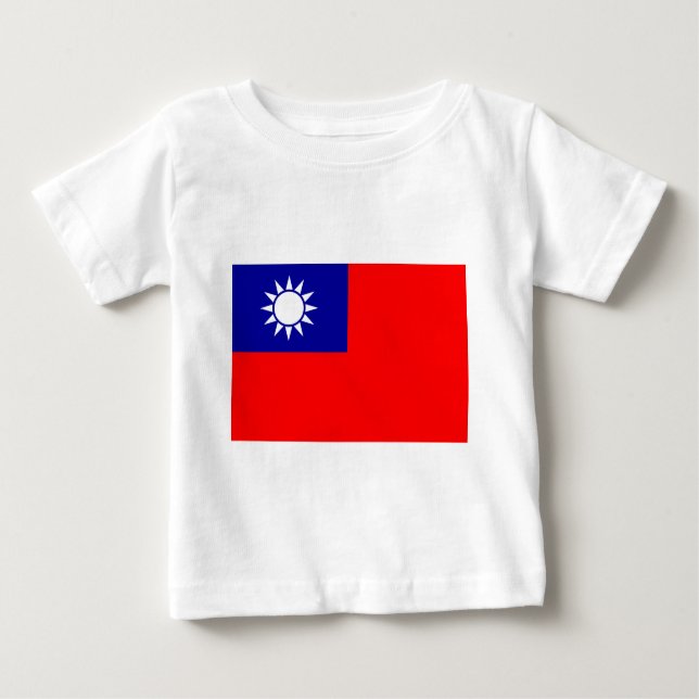 Camiseta Para Bebê ROC Formosa - bandeira taiwanesa - 中華民國國旗 - (Frente)