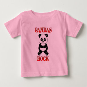 Camiseta Para Bebê Rocha das pandas