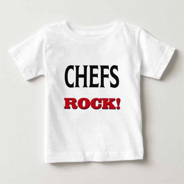 Camiseta Para Bebê Rocha dos cozinheiros chefe (Frente)