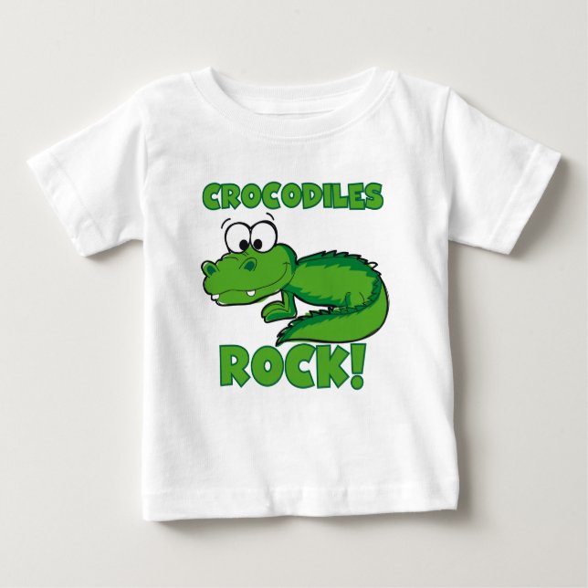 Camiseta Para Bebê Rocha dos crocodilos (Frente)