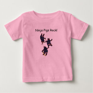 Camiseta Para Bebê Rocha Onesee dos porcos de Wizard101 Ninja