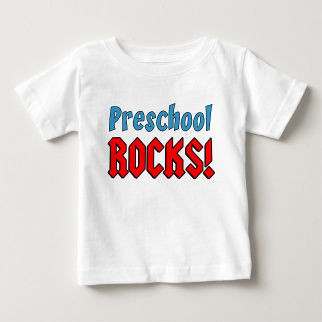 Camiseta Para Bebê Rochas da pré-escola (Frente)