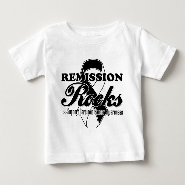 Camiseta Para Bebê Rochas da remissão - consciência Carcinoid do (Frente)