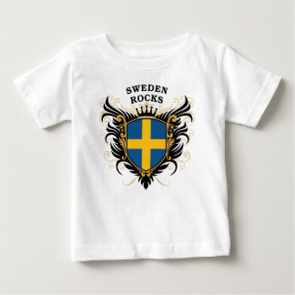 Camiseta Para Bebê Rochas da suecia
