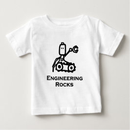 Camiseta Para Bebê Rochas de Engenharia de Bot de engenheiro