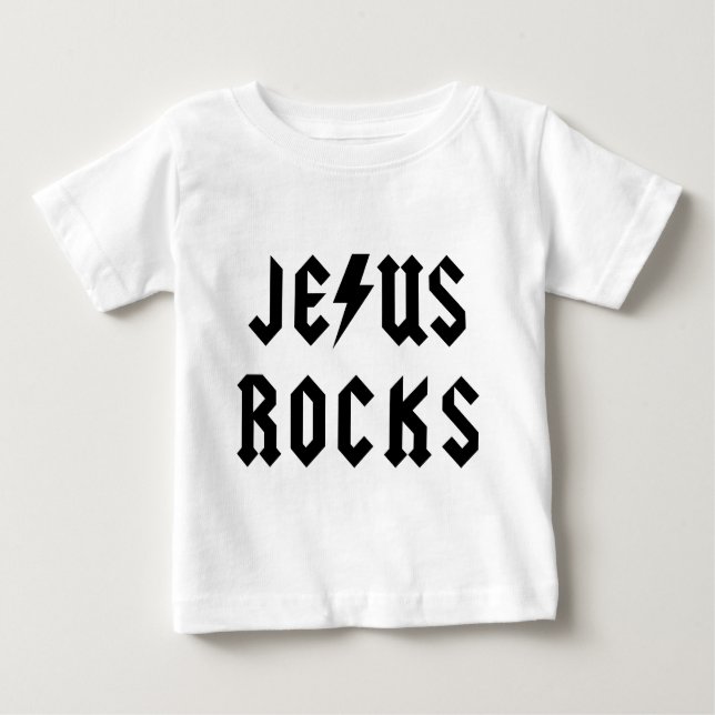 Camiseta Para Bebê Rochas de Jesus (Frente)