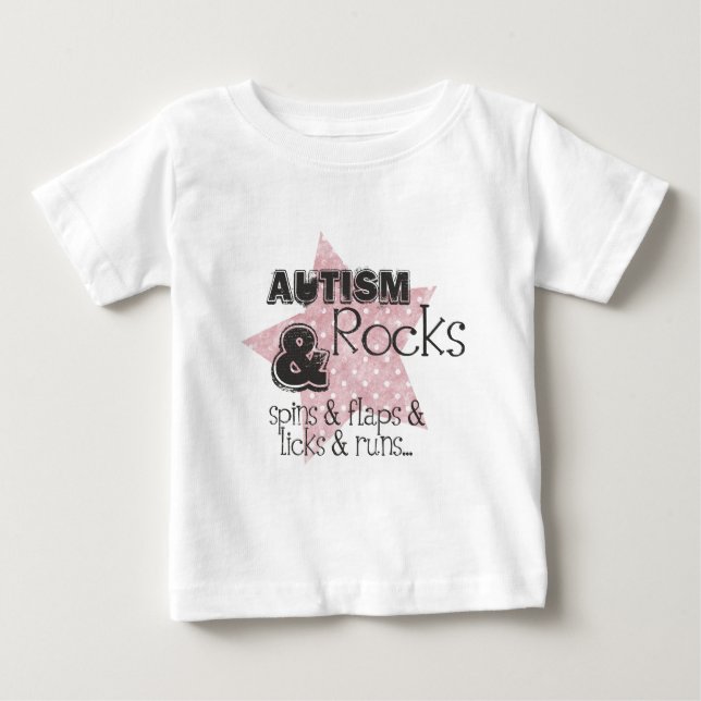 Camiseta Para Bebê rochas do autismo (Frente)