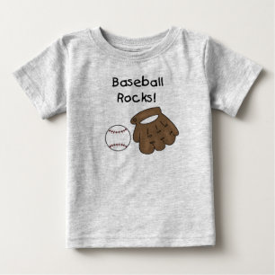 Camiseta Para Bebê Rochas do basebol
